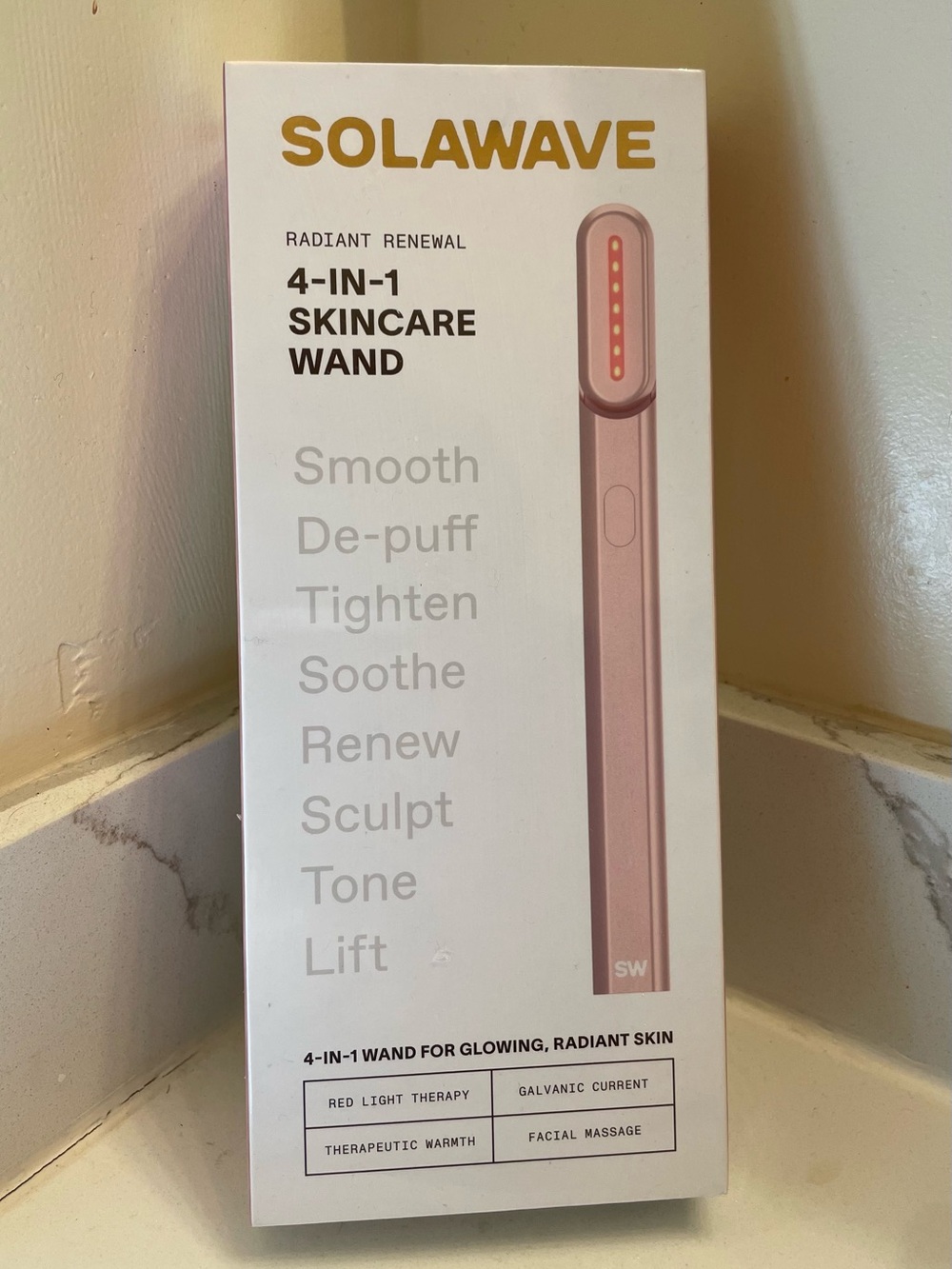 Solawave 4-in-1 Radiant Renewal Skincare Wand, Pink
